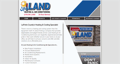 Desktop Screenshot of landheatingandair.com