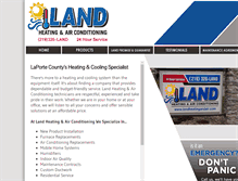 Tablet Screenshot of landheatingandair.com